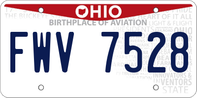 OH license plate FWV7528