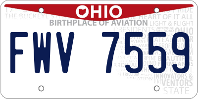 OH license plate FWV7559