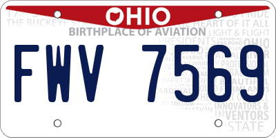 OH license plate FWV7569