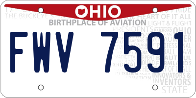OH license plate FWV7591
