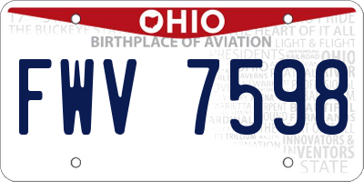 OH license plate FWV7598