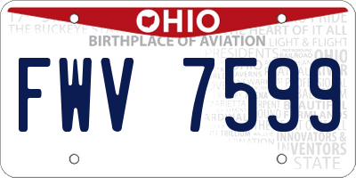 OH license plate FWV7599