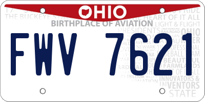 OH license plate FWV7621