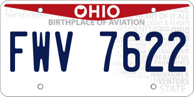 OH license plate FWV7622