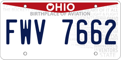 OH license plate FWV7662