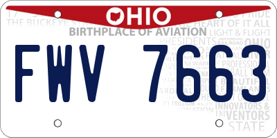 OH license plate FWV7663