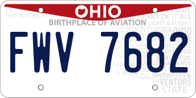 OH license plate FWV7682