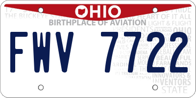 OH license plate FWV7722