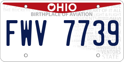 OH license plate FWV7739
