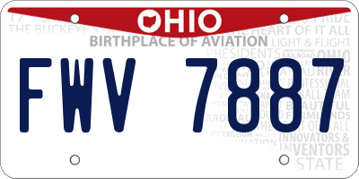 OH license plate FWV7887