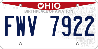 OH license plate FWV7922