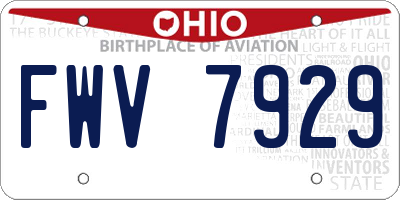 OH license plate FWV7929
