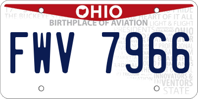 OH license plate FWV7966