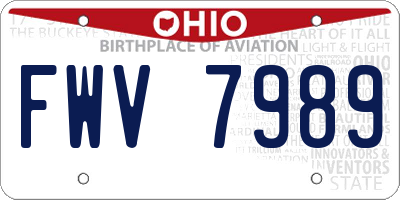 OH license plate FWV7989