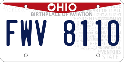 OH license plate FWV8110