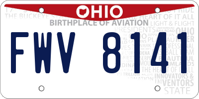 OH license plate FWV8141