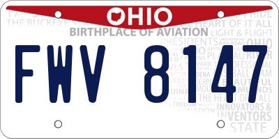 OH license plate FWV8147