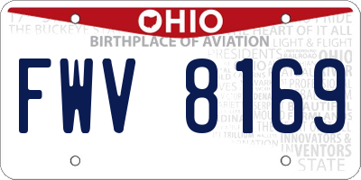 OH license plate FWV8169