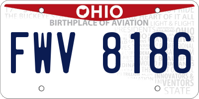 OH license plate FWV8186