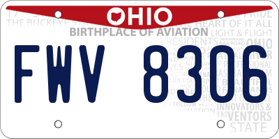 OH license plate FWV8306