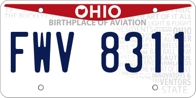 OH license plate FWV8311