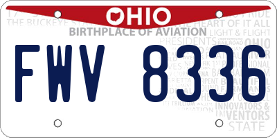 OH license plate FWV8336