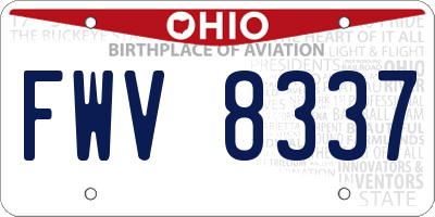 OH license plate FWV8337