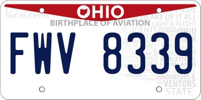 OH license plate FWV8339
