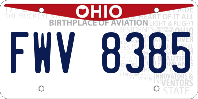 OH license plate FWV8385