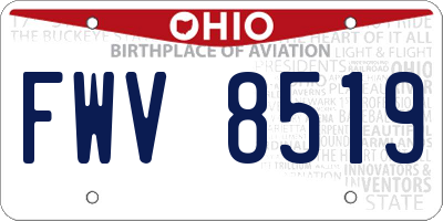 OH license plate FWV8519