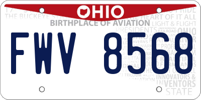 OH license plate FWV8568