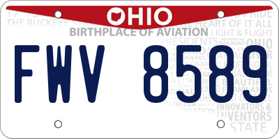 OH license plate FWV8589