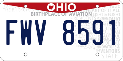 OH license plate FWV8591