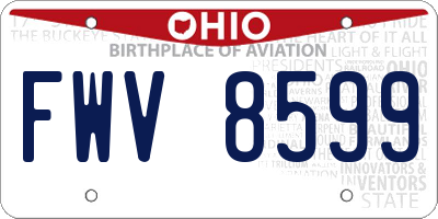 OH license plate FWV8599