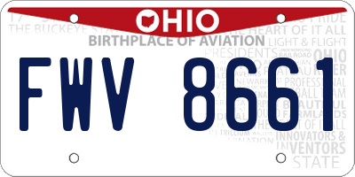 OH license plate FWV8661