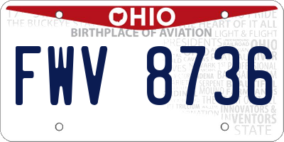 OH license plate FWV8736