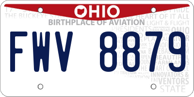 OH license plate FWV8879