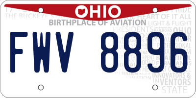 OH license plate FWV8896