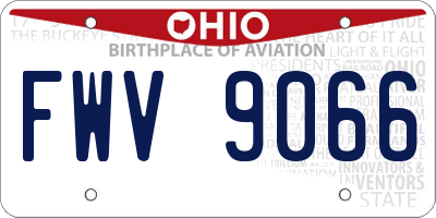 OH license plate FWV9066