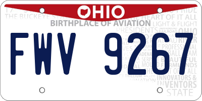 OH license plate FWV9267