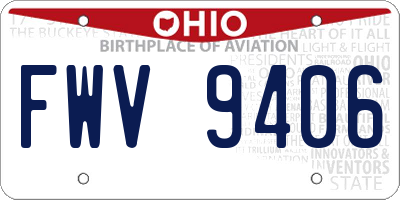 OH license plate FWV9406