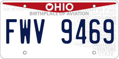 OH license plate FWV9469