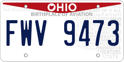 OH license plate FWV9473