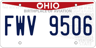 OH license plate FWV9506