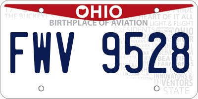 OH license plate FWV9528