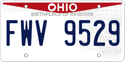 OH license plate FWV9529