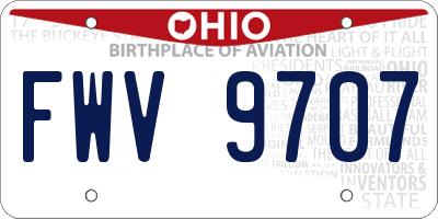 OH license plate FWV9707