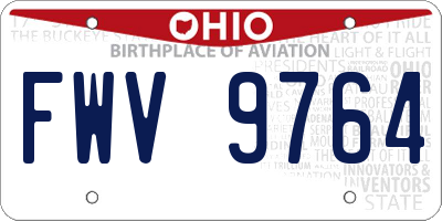 OH license plate FWV9764