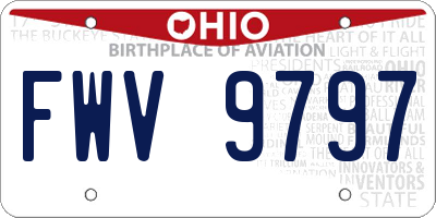 OH license plate FWV9797