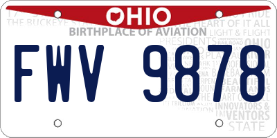 OH license plate FWV9878